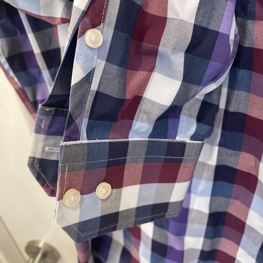 Euc Calibrate Checked Button Down - 16.5 X 36/37 - image 7